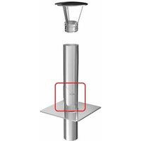 Schornstein-zentrallager - Schornsteinverlängerung Kaminverlängerung einwandig dn ø 180 mm 0,5 m + Reinigung + Haube von SCHORNSTEIN-ZENTRALLAGER