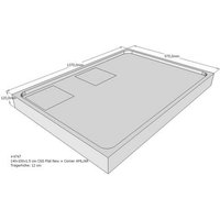 Schröder Duschwannenträger für Flat e 140x100 von SCHRODER