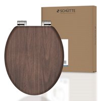 SCHÜTTE WC-Sitz »DARK WOOD«, MDF, oval, mit Softclose-Funktion - braun von SCHÜTTE