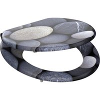 SCHÜTTE WC-Sitz »Grey Stones«, MDF, oval - grau von SCHÜTTE