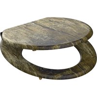 SCHÜTTE WC-Sitz »SOLID WOOD «, MDF, oval,  mit Softclose-Funktion - braun von SCHÜTTE