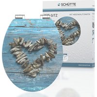SCHÜTTE WC-Sitz »Shell Heart«, MDF, oval,  mit Softclose-Funktion - blau von SCHÜTTE