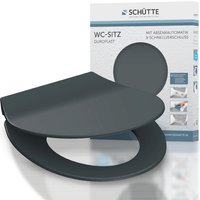 SCHÜTTE WC-Sitz »Slim Anthrazit«, Duroplast, oval,  mit Softclose-Funktion - grau von SCHÜTTE