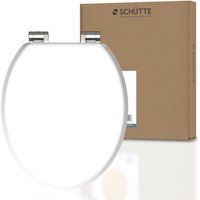 SCHÜTTE WC-Sitz »WHITE«, holzkern, oval, mit Softclose-Funktion - weiss von SCHÜTTE