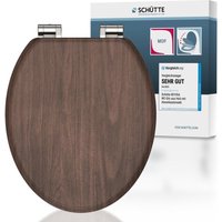 MDF WC-Sitz DARK WOOD, mit Absenkautomatik von SCHÜTTE