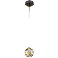 Schuller dark Globe Pendel-Deckenleuchte Schwarz, Messing, Bernstein, G9 von SCHULLER LIGHTING