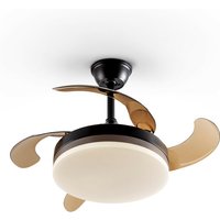 Schuller Vento Mini-Deckenventilator Mattschwarz und Bronze 3000-6000K Fernbedienung von SCHULLER LIGHTING