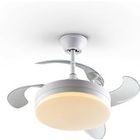 Schuller Vento Mini-Deckenventilator Mattweiß 3000-6000K Fernbedienung von SCHULLER LIGHTING