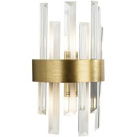 Schuller GRACE 2-flammige Wandleuchte Gold gebürstet, transparent, G9 von SCHULLER LIGHTING