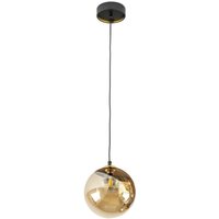 Schuller dark Globe Pendel-Deckenleuchte Schwarz, Messing, Bernstein, G9 von SCHULLER LIGHTING