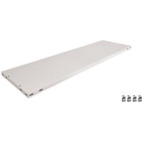 Fachboden ohne Anschlagleiste für Schulte Büro-Fachbodenregal MULTIplus85 Stecksystem Fachlast 85kg BxT 130x30cm Lichtgrau - Hellgrau von SCHULTE LAGERTECHNIK