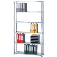 Schulte Lagertechnik - Schulte Büro-Fachbodenregal MULTIplus85 Schraubsystem ohne Anschlagleiste Grundregal Fachlast 85kg HxBxT 200x75x30cm 6 Ebenen von SCHULTE LAGERTECHNIK