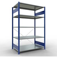 Schulte Fachbodenregal MULTIplus150 Stecksystem Grundregal HxBxT 200x130x80cm 5 Ebenen Fachlast 150kg Enzianblau/Verzinkt - Enzianblau/Verzinkt von SCHULTE LAGERTECHNIK