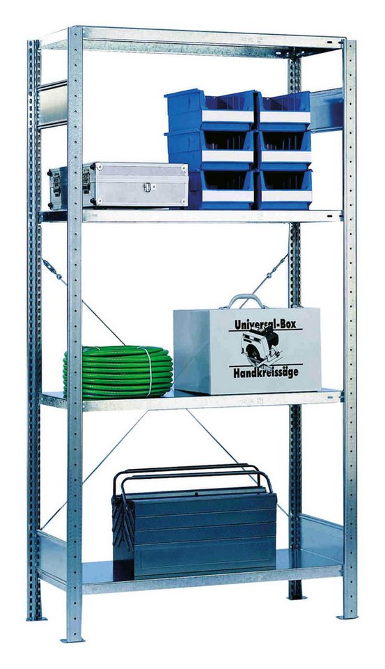 SCHULTE Lagertechnik Regal, Zusatzböden 600 mm verzinkt Paket a 2 Stück von SCHULTE Lagertechnik