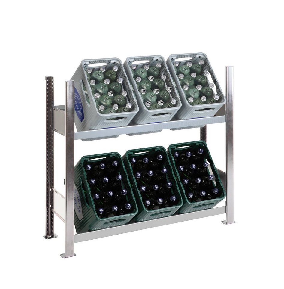 SCHULTE Lagertechnik Regal Getränkekistenregal 100x106x33.6cm, verzinkt, für bis zu 6 Kästen von SCHULTE Lagertechnik
