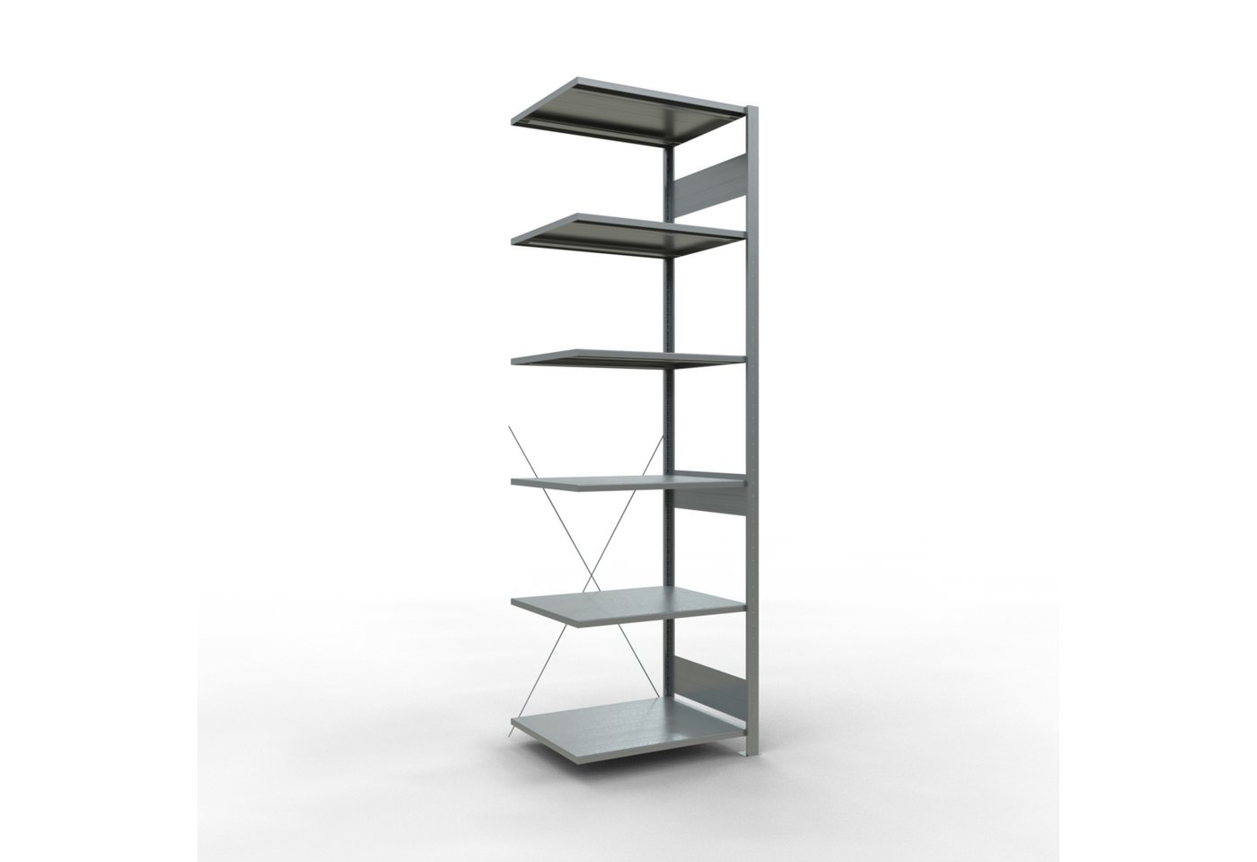 SCHULTE Lagertechnik Steckregal Anbauregal, Fachbodenregal MULTIplus150, 2500 x 750 x 600 mm von SCHULTE Lagertechnik