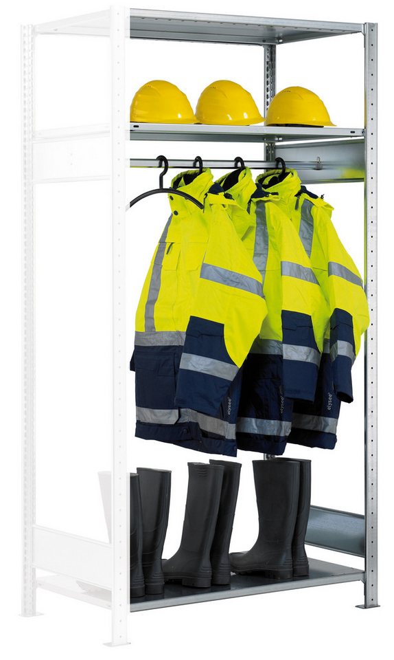 SCHULTE Lagertechnik Steckregal Anbauregal, Garderobenregal MULTIplus150 2000 x 1000 x 600 mm von SCHULTE Lagertechnik
