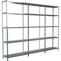 SCHULTE REGALWELT Grundregal mit 2 Anbauregalen, Metall, verzinkt, 15 Fachböden - silberfarben SCHULTE REGALWELT Grundregal mit 2 Anbauregalen, Metall, verzinkt, 15 Fachböden - silberfarben von SCHULTE REGALWELT