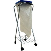 SCHULTE REGALWELT Müllsackständer, Klappdeckel, mit Rollen, 38 x 98 x 35 cm (LxHxB) - silberfarben von SCHULTE REGALWELT