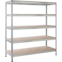 SCHULTE REGALWELT Stecksystem Schwerlastregal, BxHxT: 130 x 180 x 45 cm, 5 Böden, Metall - silberfarben von SCHULTE REGALWELT