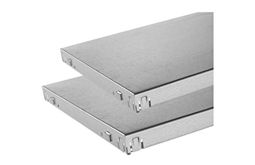 SCHULTE REGALWELT REGALE FÜR DIE EWIGKEIT Zusatzböden verzinkt, 2er Set Stecksystem Ersatzböden 60x35 cm, Traglast bis zu 85 Kg je Boden von SCHULTE Regalwelt