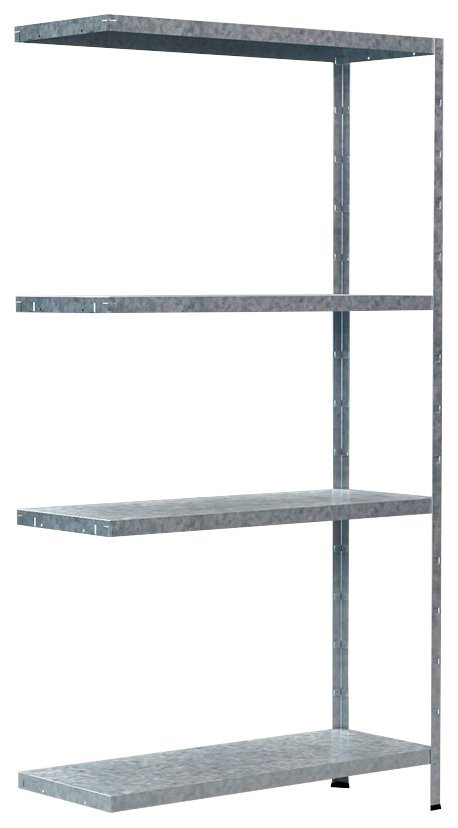 SCHULTE Regalwelt Anbauregal Steck-Anbauregal, Metall verzinkt, 1500x800x300 mm, 4 Böden von SCHULTE Regalwelt