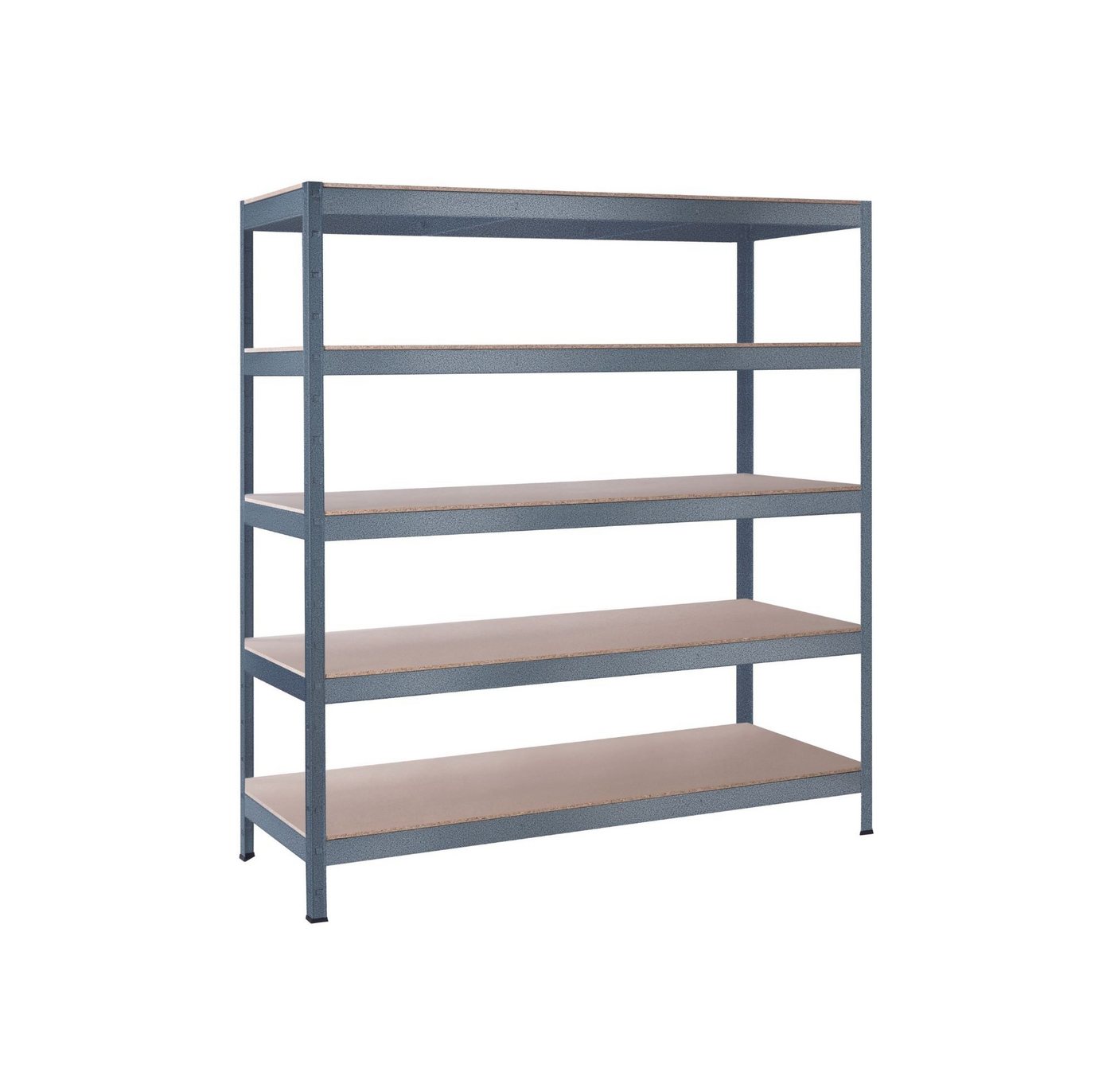 SCHULTE Regalwelt Schwerlastregal XL mit 5 Holzböden, Traglast pro Ebene 200 kg, 180x140x50 cm (HxBxT) von SCHULTE Regalwelt