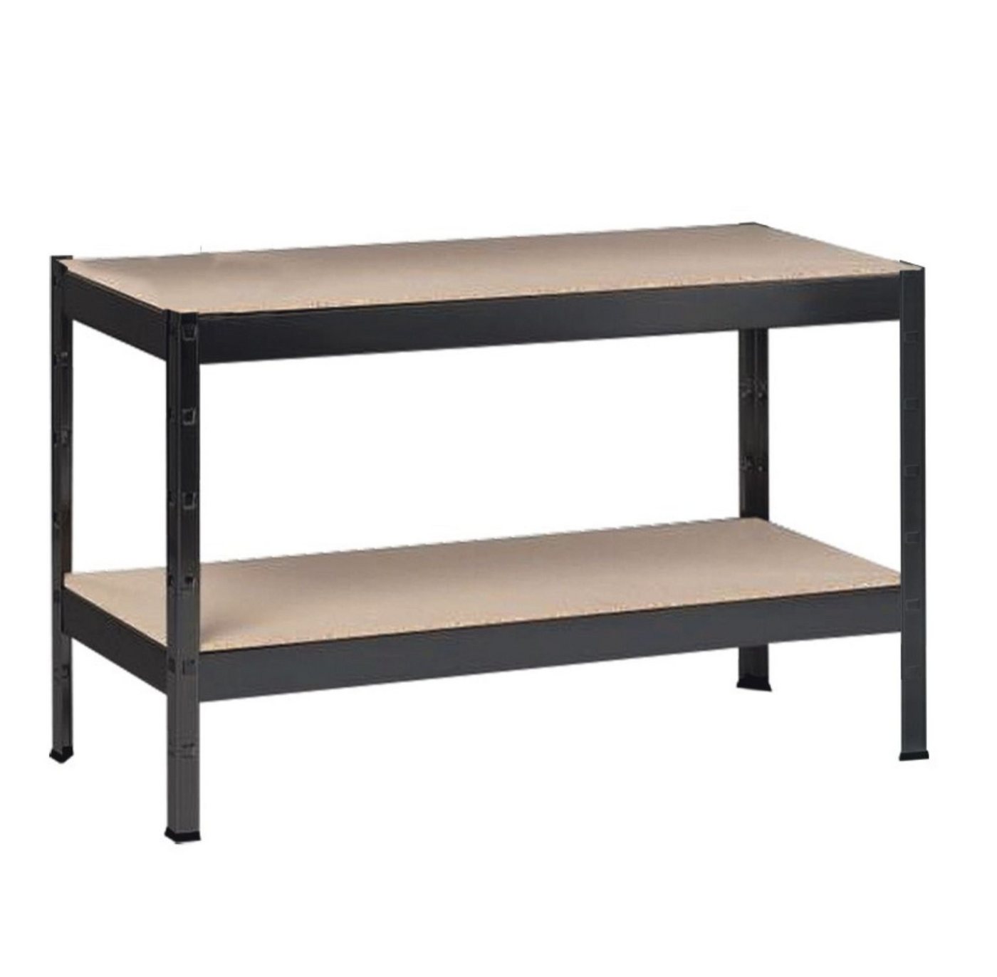SCHULTE Regalwelt Schwerlastregal mit 2 Holzböden, 43x100x35 cm (HxBxT), Traglast pro Ebene 90 kg von SCHULTE Regalwelt