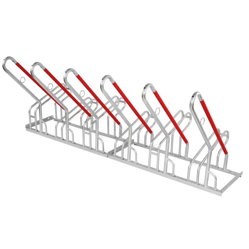 Schulte Fahrradparkständer für 6 E-Bike Reifenbreite bis 7,5 cm Verzinkt Schulte Fahrradparkständer für 6 E-Bike Reifenbreite bis 7,5 cm Verzinkt von SCHULTE Regalwelt