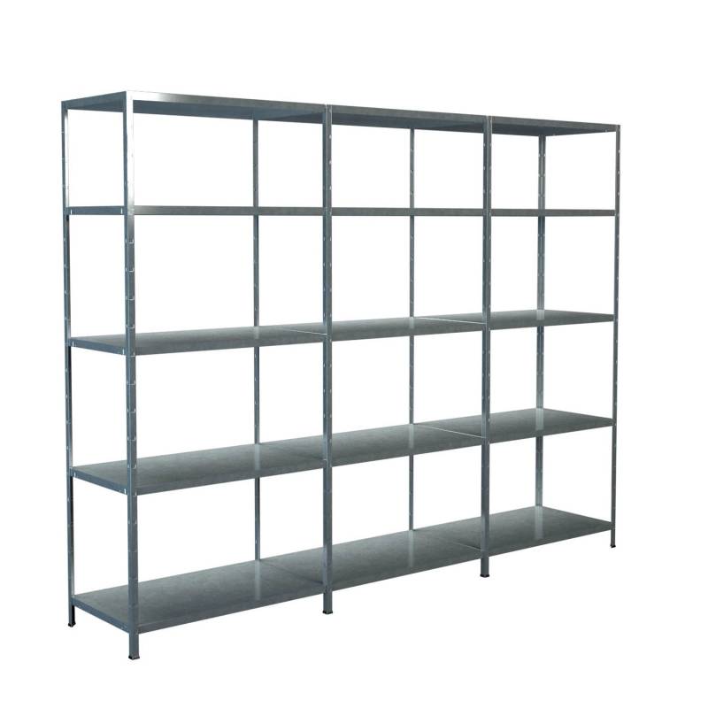 Schulte Steck-Grund- und 2 x Anbauregale 200 cm x 320 cm x 50 cm Verzinkt von SCHULTE Regalwelt