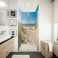 DecoDesign Duschrückwand Foto Neue Dünen, Wandverkleidung aus 3mm Aluminium-Verbundplatte als fugenfreier Fliesenersatz, Motiv: 8116, 3er-Set, Größe: von SCHULTE