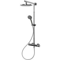 Schulte - Duschsystem Duschmaster Rain mit Sicherheits-Thermostat, Kopfbrause rund und extra-flach von SCHULTE