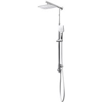 SCHULTE Duschsystem »Classic«, HxT: 153 x 43,4 cm, Messing, inkl. Umsteller - silberfarben von SCHULTE
