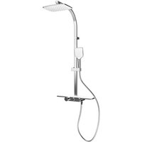 SCHULTE Duschsystem »Square«, HxT: 103 x 44 cm, Messing, inkl. Thermostat - silberfarben SCHULTE Duschsystem »Square«, HxT: 103 x 44 cm, Messing, inkl. Thermostat - silberfarben von SCHULTE