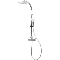 SCHULTE Duschsystem »Square«, HxT: 110 x 44,9 cm, Messing, inkl. Einhebelmischer - silberfarben SCHULTE Duschsystem »Square«, HxT: 110 x 44,9 cm, Messing, inkl. Einhebelmischer - silberfarben von SCHULTE