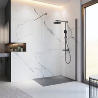 SCHULTE Duschwand »Alexa Style 2.0 Walk In«, 120 x 200 cm, Gunmetal - grau von SCHULTE
