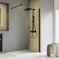 SCHULTE Duschwand »Toura«, BxH: 90 x 200 cm, ESG, Walk-In, Ecke - schwarz von SCHULTE