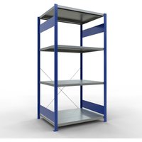 SCHULTE Fachbodenregal enzianblau/verzinkt mit 5 Stahlblechböden, Fachlast 330 kg, HxBxT 2.000 x 1.060 x 836 mm von SCHULTE