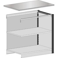 SCHULTE Thekenmodul MULTIplus Endmodul mit Arbeitsplatte, schwarz 80,6 x 78,0 x 103,5 cm von SCHULTE