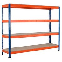 SCHULTE Weitspannregal Z1 18273-N blau/orange 214,6 x 92,6 x 198,1 cm von SCHULTE