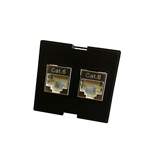 Schulte 1599 0330 0500 EVOline Wechselmodul 2xRJ45 CAT6, schwarz von Schulte