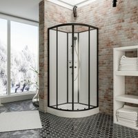 Schulte Komplettkabine Kreta II, 4-5 mm ESG Sicherheitsglas Klar hell, Größe: 89 x 89 cm, Profilfarbe: Mattschwarz Schulte Komplettkabine Kreta II, 4-5 mm ESG Sicherheitsglas Klar hell, Größe: 89 x 89 cm, Profilfarbe: Mattschwarz von SCHULTE