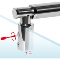 Stabilisator chromoptik, Teleskop Haltestange für Glas/Wand Stabilisation, Wandhalterung für Duschwand, 79 - 120 cm, Glasstärke: 6 - 8 mm - Schulte von SCHULTE