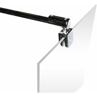 Schulte - Stabilisator für 5-8 mm Glas, kürzbar und winkelbar, Haltestange für Glas/Wand Stabilisation, Wandhalterung für Duschwand, Chromoptik, von SCHULTE