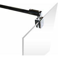 Stabilisator für 5-8 mm Glas, kürzbar und winkelbar, Haltestange für Glas/Wand Stabilisation, Wandhalterung für Duschwand, Chromoptik, Individuell von SCHULTE