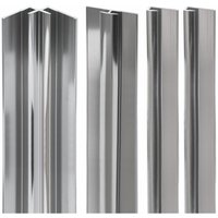 Schulte - Verkleidungsplatte DecoDesign Zubehörset von beinhaltet 2 Endprofile, 1 Eckverbinder in Ecke, 1 Flächenverbinder, 255cm, Set in Chromoptik von SCHULTE