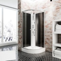 Wellnesskabine Runddusche Rhodos von Schulte Kompelettkabine mit Massagedüsen, 4 mm starkes Sicherheitsglas esg Klar hell, Rückwände 4 mm esg Grau, Wellnesskabine Runddusche Rhodos von Schulte Kompelettkabine mit Massagedüsen, 4 mm starkes Sicherheitsglas esg Klar hell, Rückwände 4 mm esg Grau, von SCHULTE