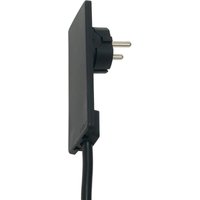 Evoline - Plug-Schukostecker, nur 5 mm Höhe im eingesteckten Zustand, Kunststoff schwarz von EVOline