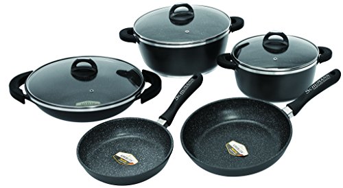 Schumann Professionelle Black Rock Los 14 Stück Kochgeschirr Beschichtung / Cast Aluminium Schwarz von SCHUMANN PROFESSIONNEL