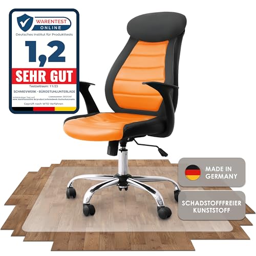 SCHUTZ-FUX Bodenschutzmatte - Robuste Bürostuhlunterlage für Hartböden, rutschfest und Einfach zu Reinigen, Verschiedene Größen - Made in Germany (90cm rund) von SCHUTZ-FUX